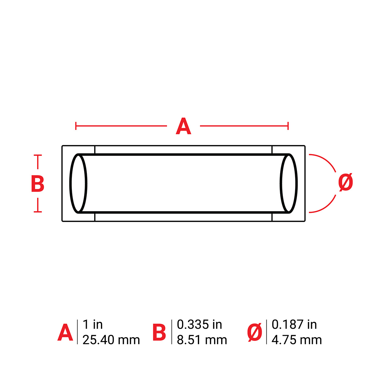 m6-187-1-342-wt Brady Label Printer Ribbon Sleeve for use with 0.187 Dia Cable Printers