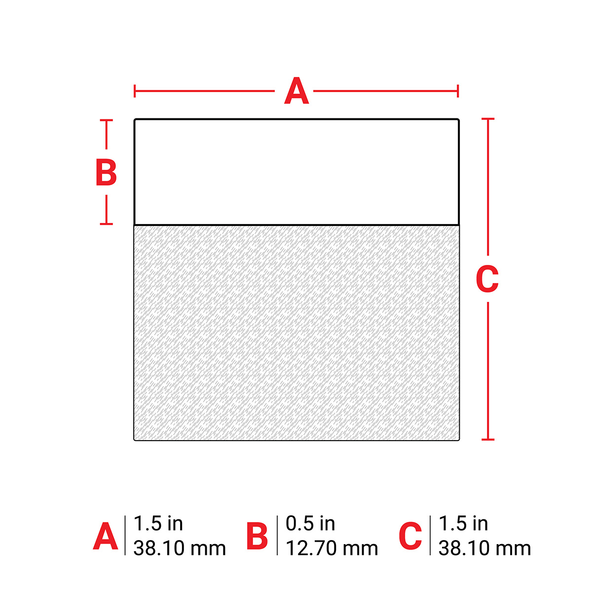 m6-32-417 Brady Transparent, White Label, 38.1 mm Width, 250 Per Pack Qty, 38.1 mm