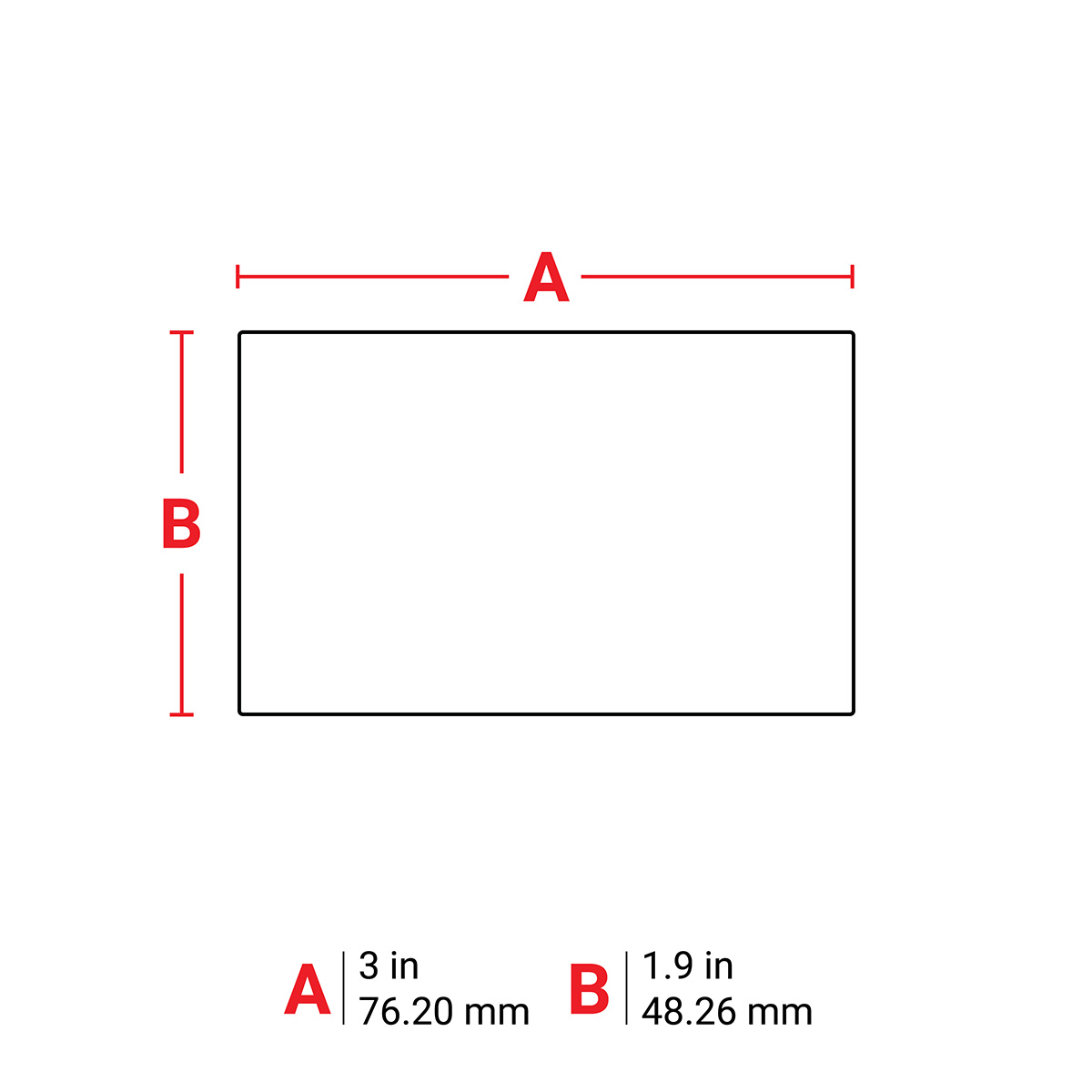 m6-37-423 Brady on White Label, 48.26 mm Length, 76.2 mm Width, 48.26 mm Label Length, 76.2 mm Label Width
