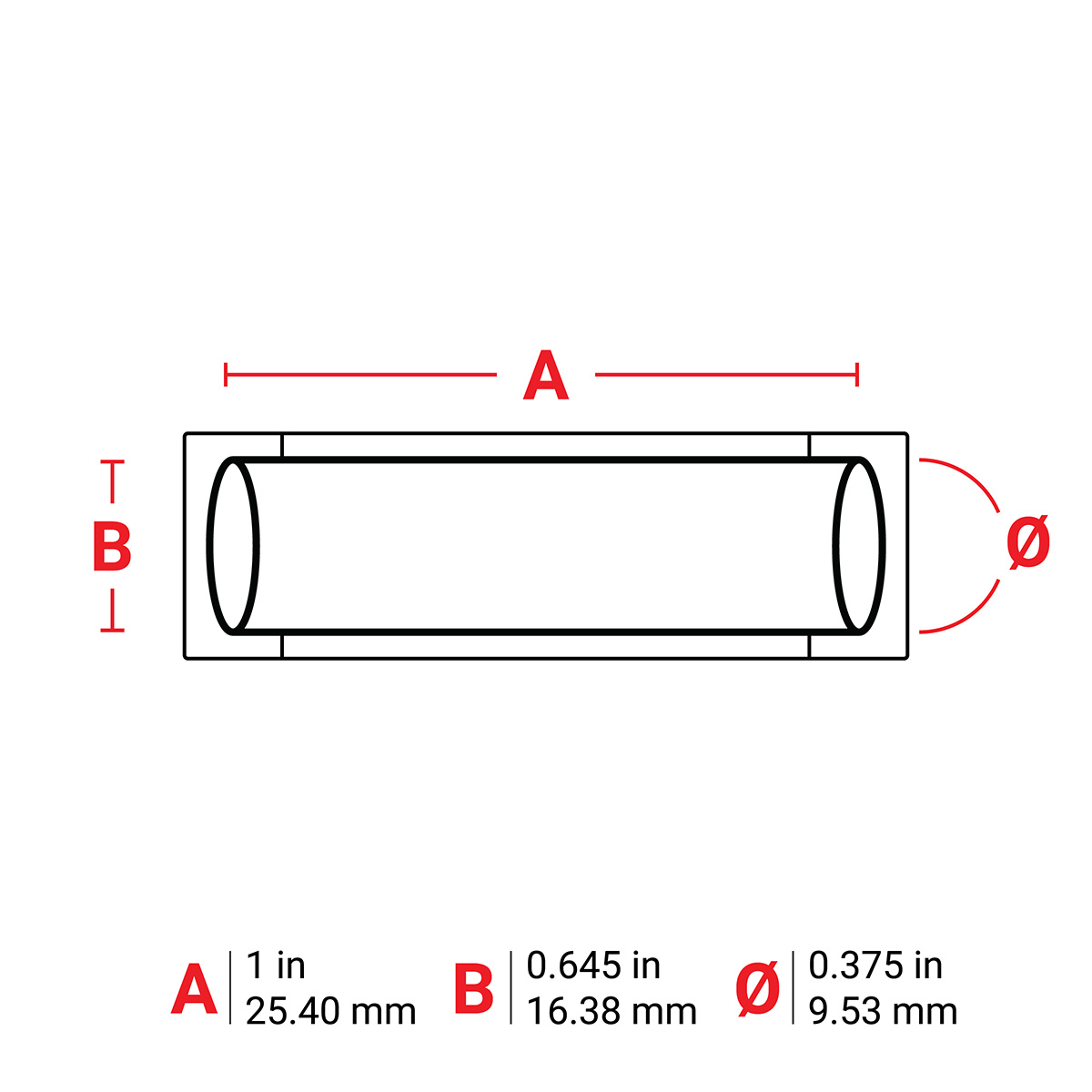 m6-375-1-342-wt Brady Label Printer Ribbon Sleeve for use with 0.375 Dia Cable Printers