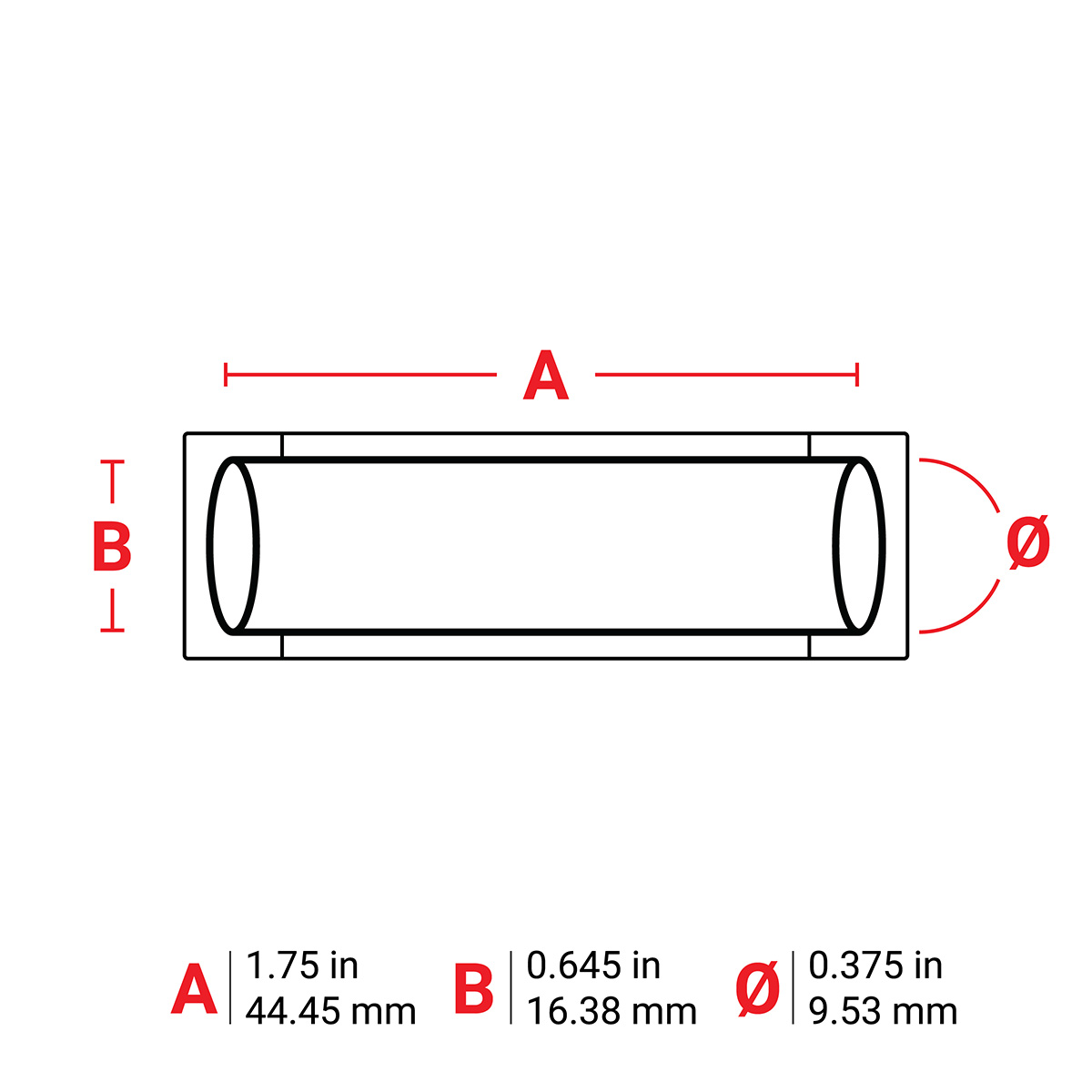 m6-375-175-342-wt Brady Label Printer Ribbon Sleeve for use with 0.375 Dia Cable Printers