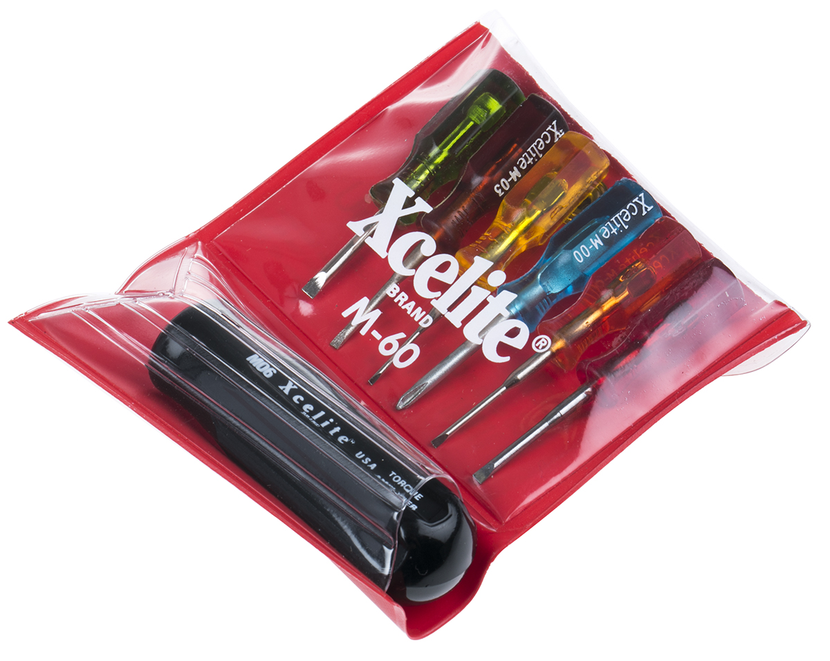 m60 Weller Xcelite Phillips, Slotted Mini Screwdriver Set, 6-Piece