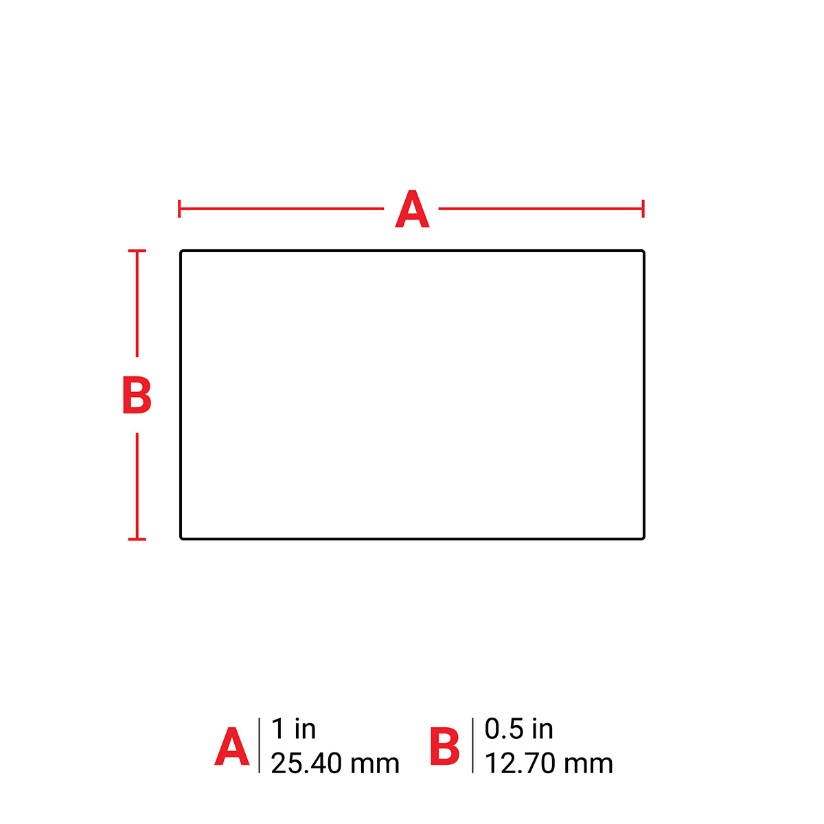 m7-17-473 Brady White Label, 25.4 mm Width, 500 Per Pack Qty, 12.7 mm