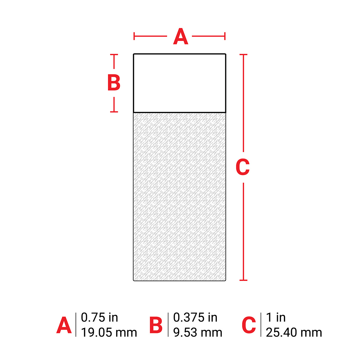 m7-18-427 Brady White Label, 19.05 mm Width, 250 Per Pack Qty, 25.4 mm