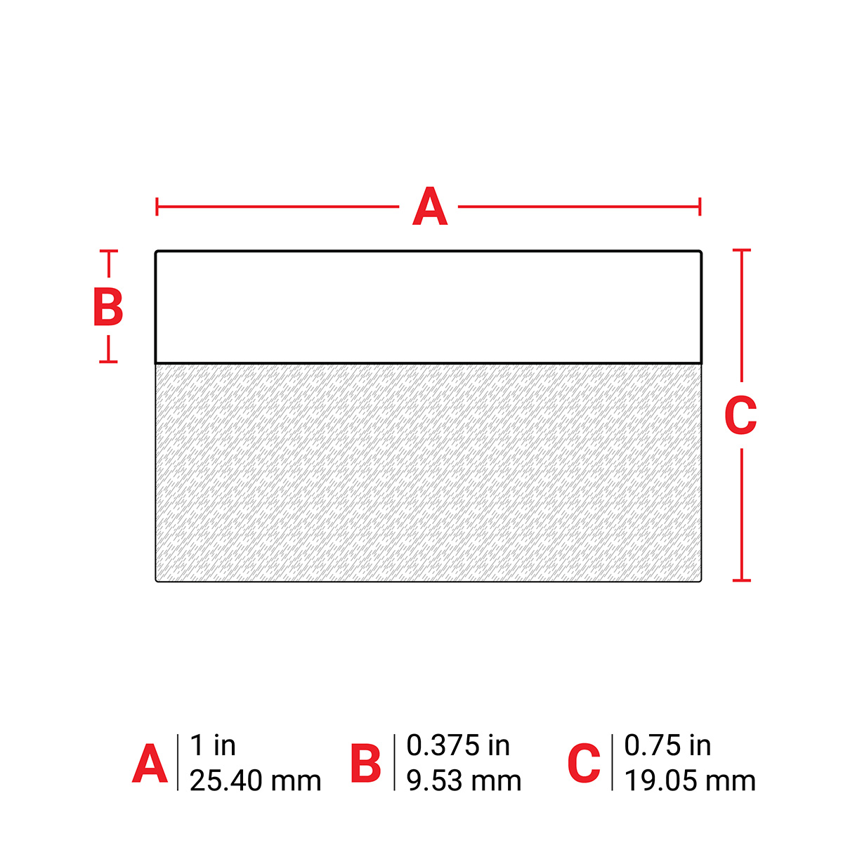 m7-96-417 Brady White, Transparent Label, 25.4 mm Width, 250 Per Pack Qty, 19.05 mm