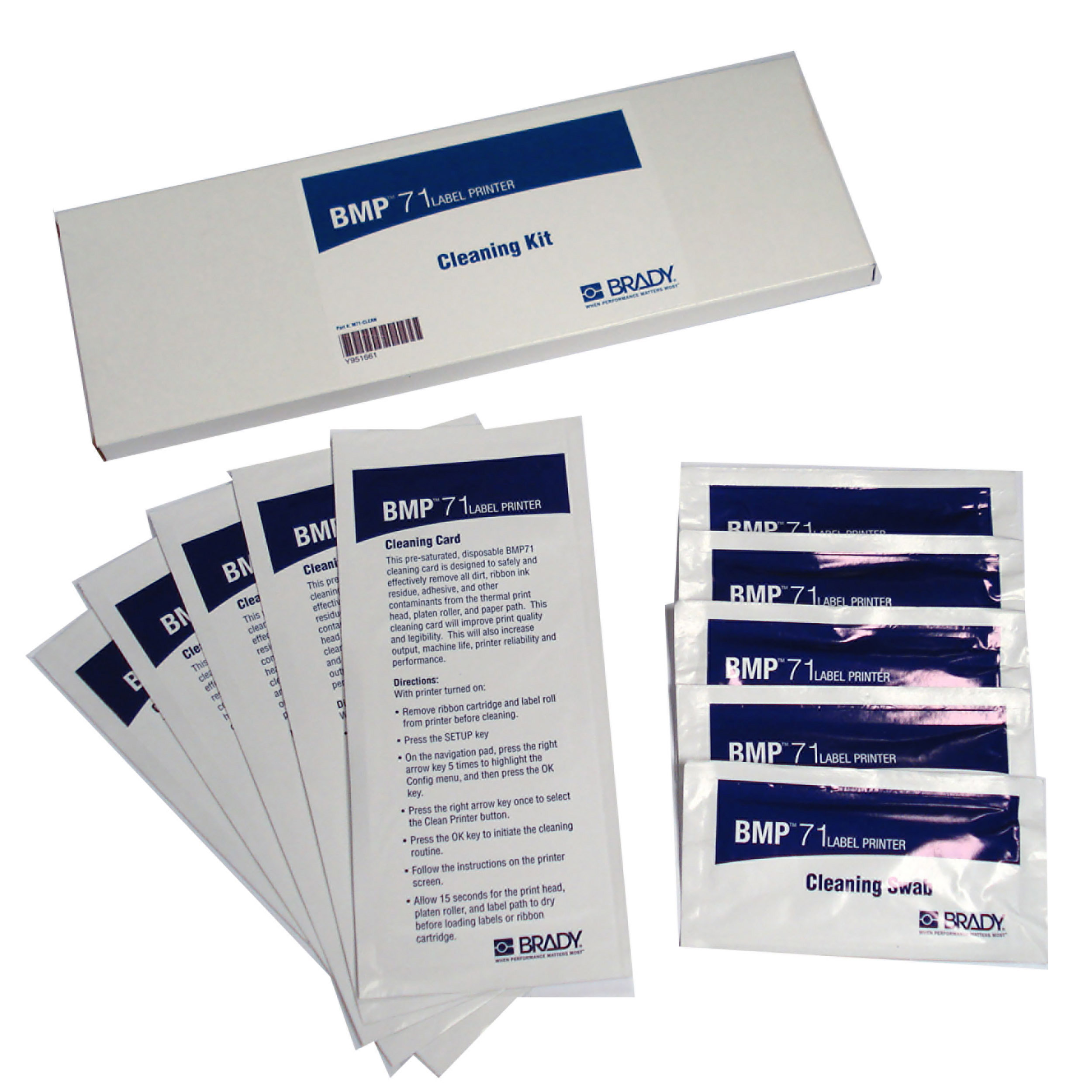 Brady Printer Cleaning Kit Cleaning Kit for use with BMP71 Printers