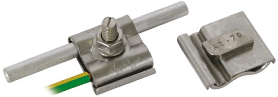 Dehn Stainless Steel Terminal Lightning Earth Clamp Max. Conductor Size 50 mm² Nominal Rod dia. 10 mm