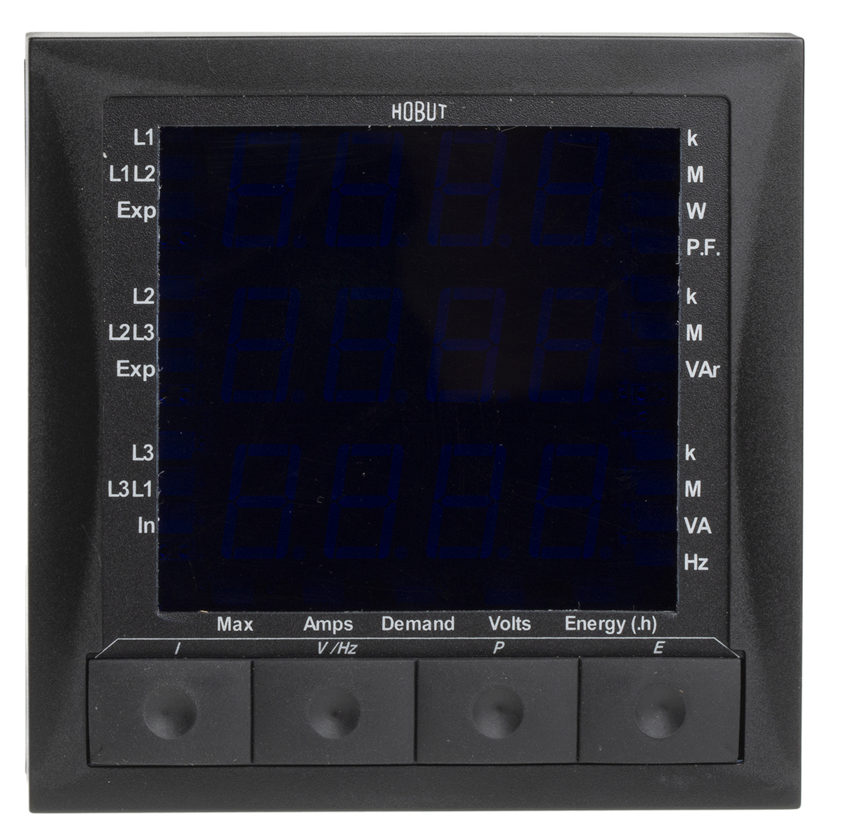 m850-mp1 HOBUT M850 LED Digital Panel Multifunction Meter for Current, Voltage, Frequency, Power,  96 mm  x 96 mm