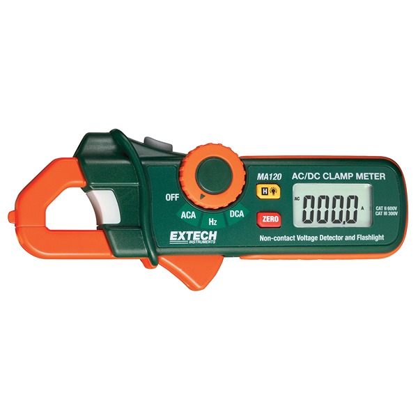 Extech MA120 Clamp Meter, 200 A 200 A 600 V dc 600 V ac CAT II Non-Contact Voltage Detector