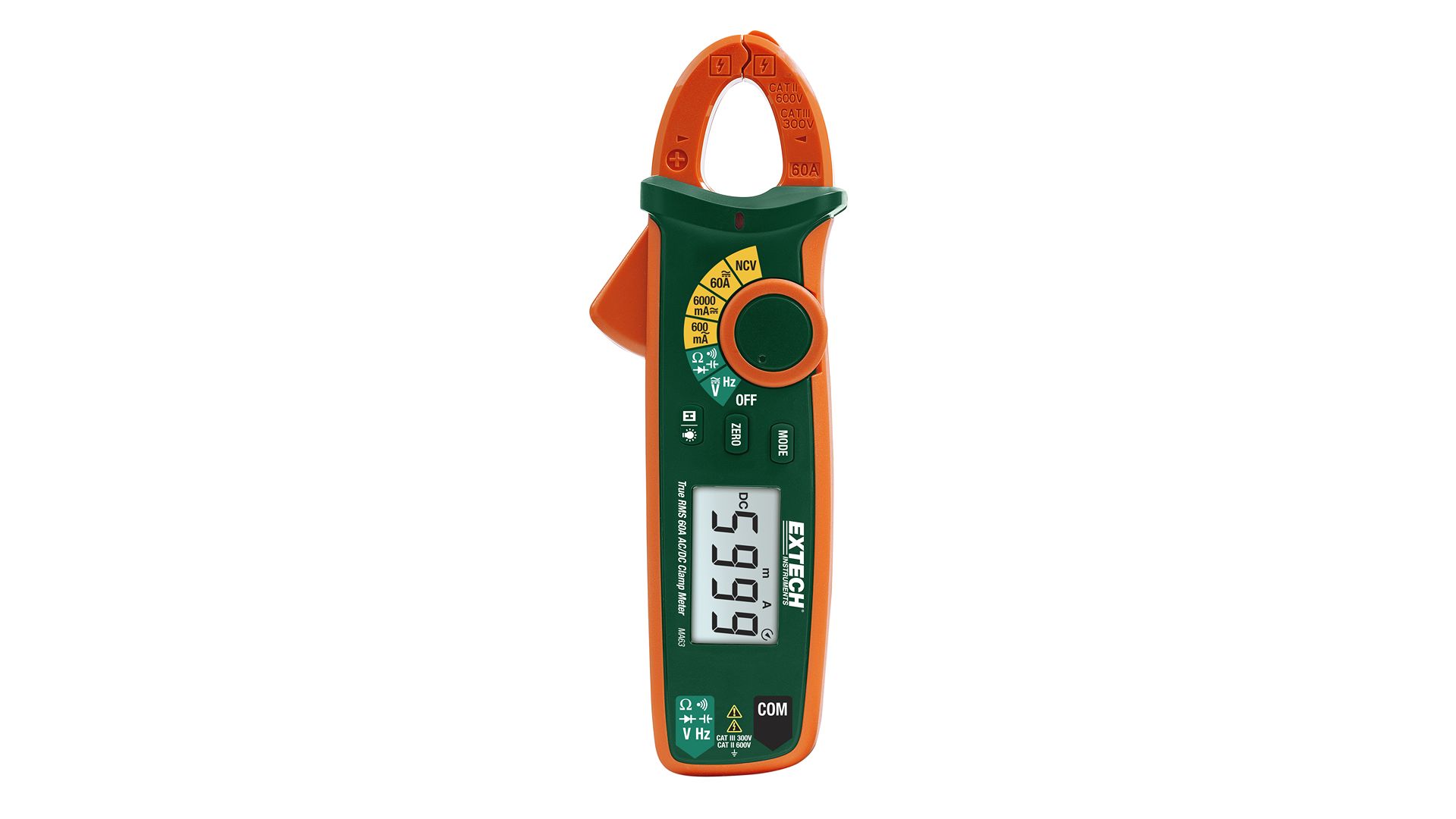 Extech MA63 Clamp Meter, 60 A dc 60 A ac 600 V dc 600 V ac Hex Socket Non-Contact Voltage Detector