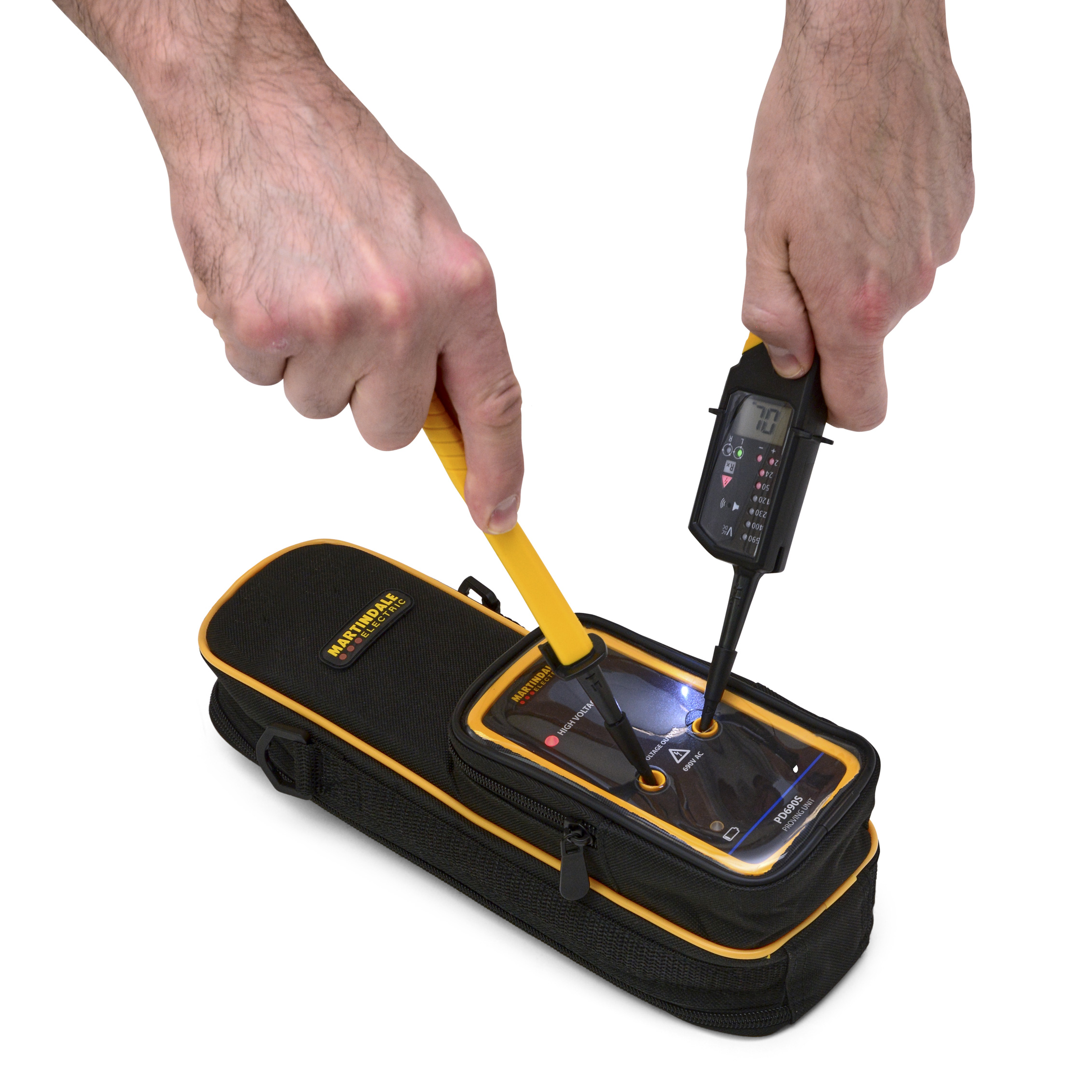 marvt28pd-s Martindale MARVT28PD-S Voltage Indicator Proving Unit 3.5mA 690V LCD, LED, RSCAL