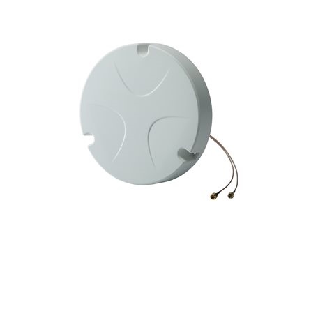 MOXA MAT-WDB-CA-RM-2-0205 Round Multi-Band Antenna with RP-SMA Connector, MIMO 2x2