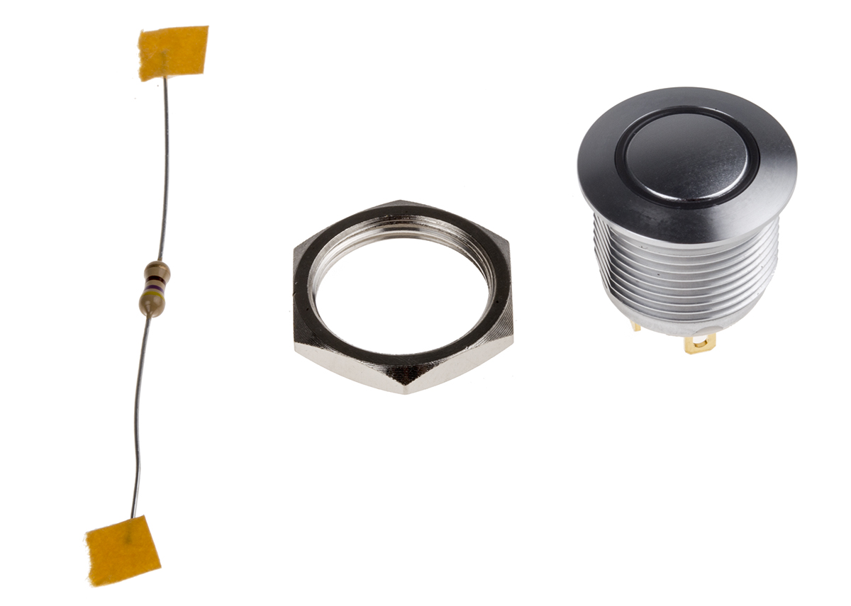 KNITTER-SWITCH MAV Series Illuminated Push Button Switch, Momentary, Panel, 16 mm Cutout, SPST, White LED, IP67, 36 V dc