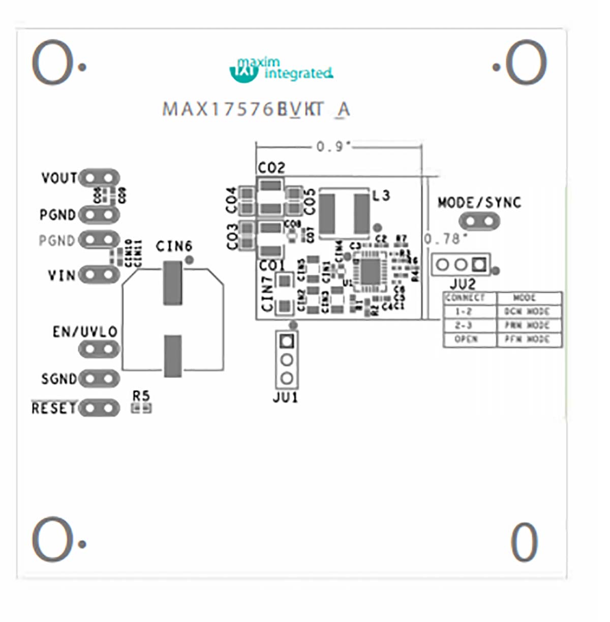 Maxim Integrated MAX17576EVKITB Buck Converter for MAX17576