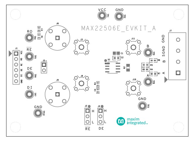 Maxim Integrated MAX22506E Evaluation Kit MAX22506E Evaluation Kit for 50MHz Signal/Function Generator, Oscilloscope,