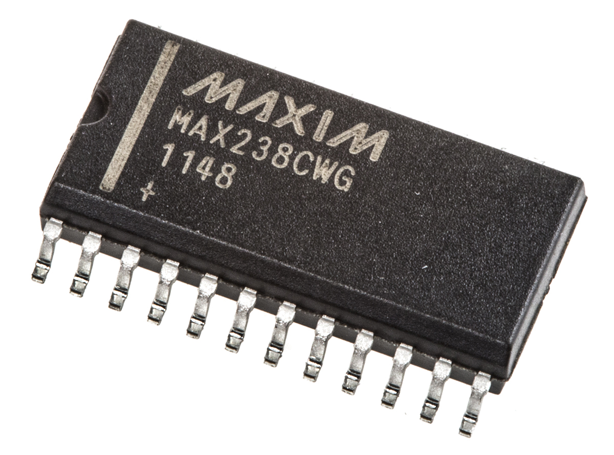 Maxim Integrated MAX238CWG+ Line Transceiver, CMOS, Inverting, 24-Pin SOIC
