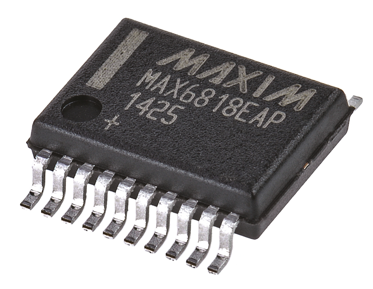 Maxim Integrated MAX6818EAP+, Bounce Eliminator Circuit, 8-Channel, 5.5V to, 2.7 V to, 20-Pin SSOP