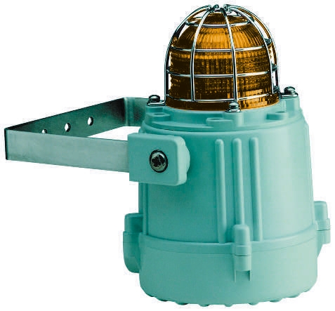e2s MBL1 Series Amber Flashing, Rotating, Steady Beacon 230V dc, LED Bulb Bracket, IP67