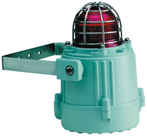 e2s MBL1 Series Red Flashing, Rotating, Steady Beacon 230V ac/dc, LED Bulb Bracket, IP67
