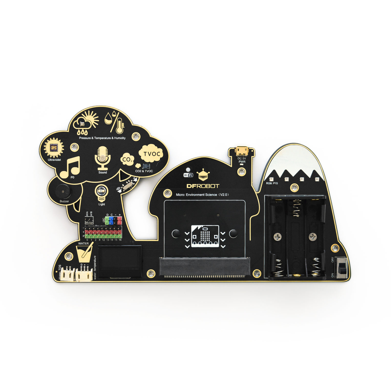 mbt0034 DFRobot MBT0034 BBC Micro:bit Add-on DFRobot Environment Science Expansion Board for Micro:bit V2.0