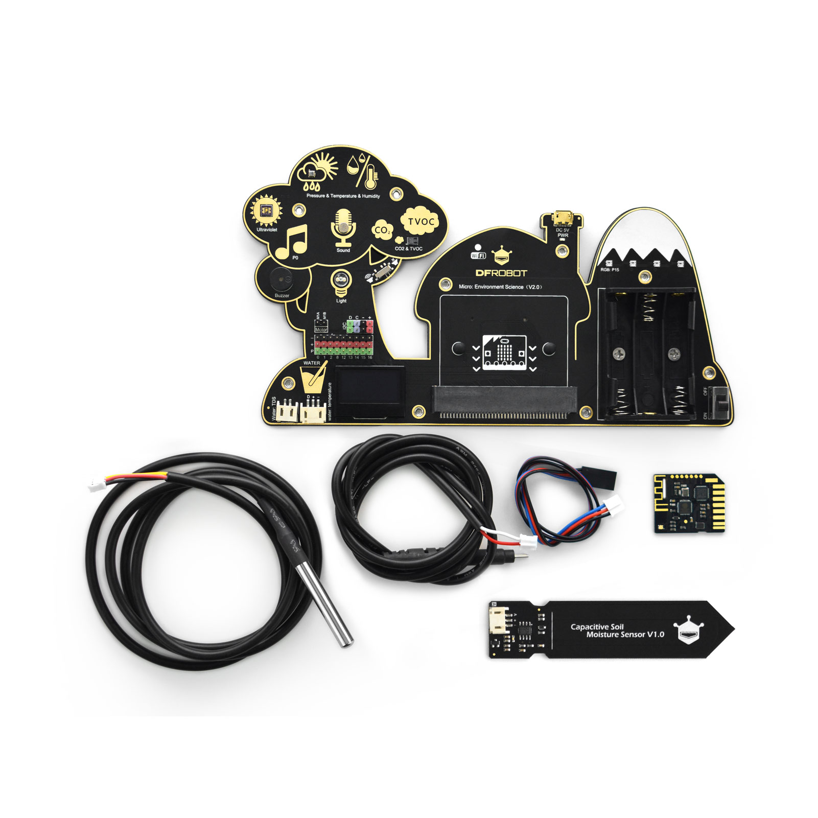 mbt0034 DFRobot MBT0034 BBC Micro:bit Add-on DFRobot Environment Science Expansion Board for Micro:bit V2.0