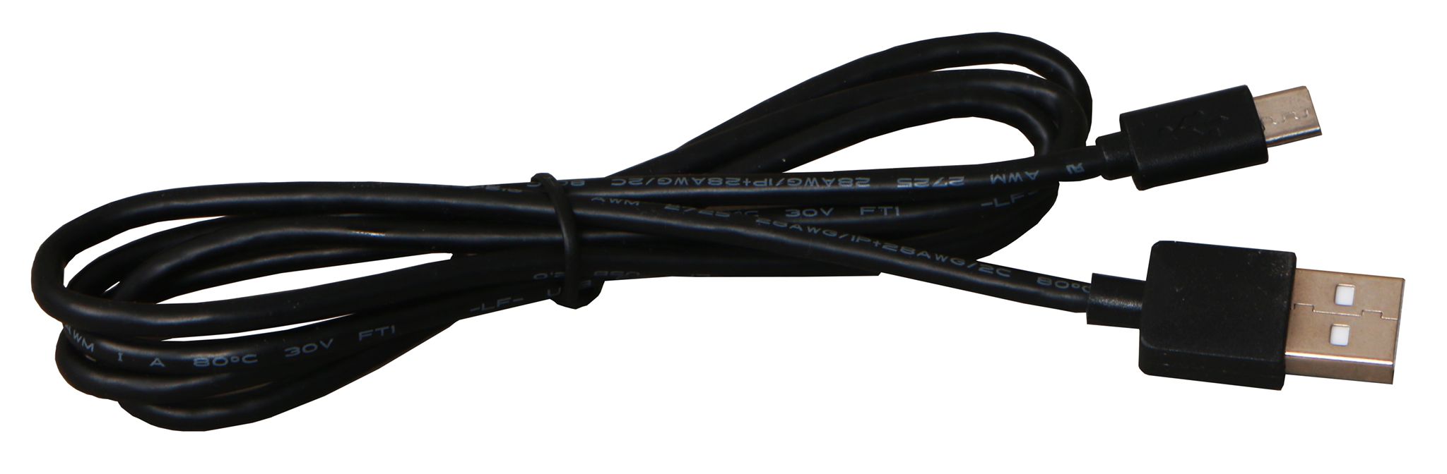 mbusb1 Okdo IC Socket USB Cable, Male USB Type A to Male, USB 2.0 Micro USB Type B, Black, 1 m