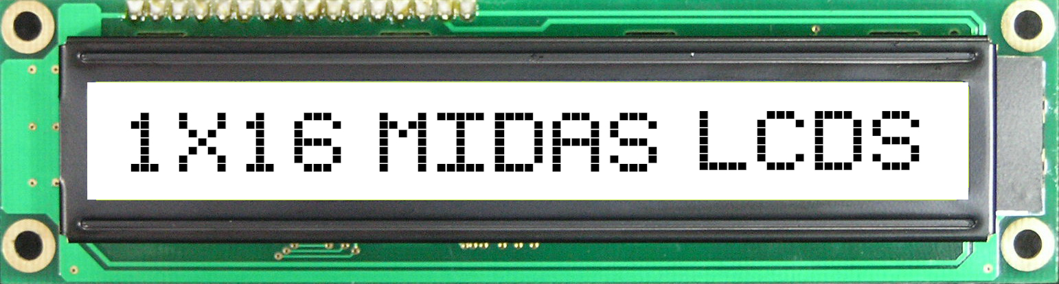 Midas MC11609A6W-FPTLW-V2 MC STN LCD LED LCD Module, White on Green, Yellow