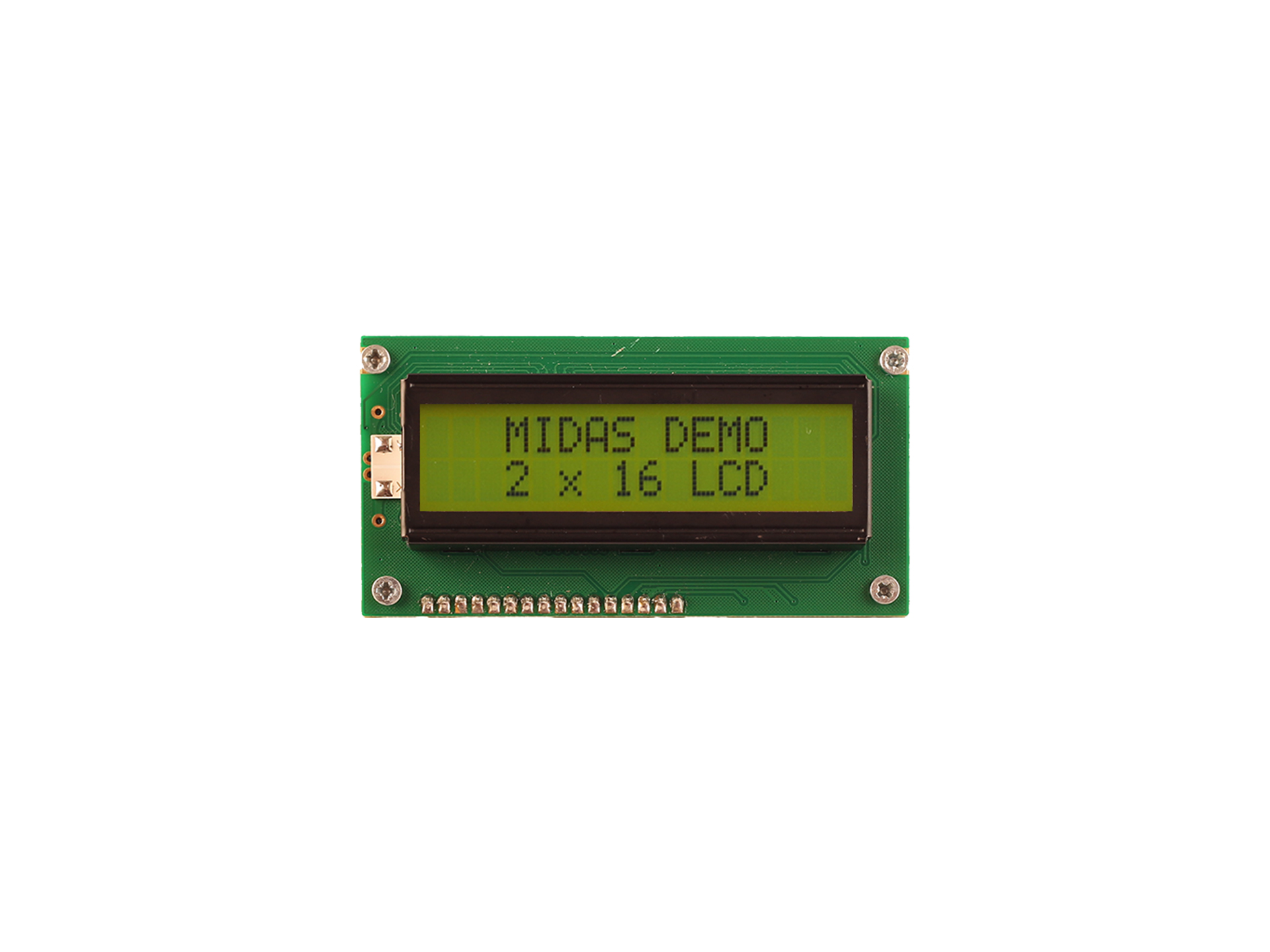 Midas MC21605A6W-SPTLY3.3-V2 LCD LED LCD Monochrome Display, Yellow, Green on, 2 x 16