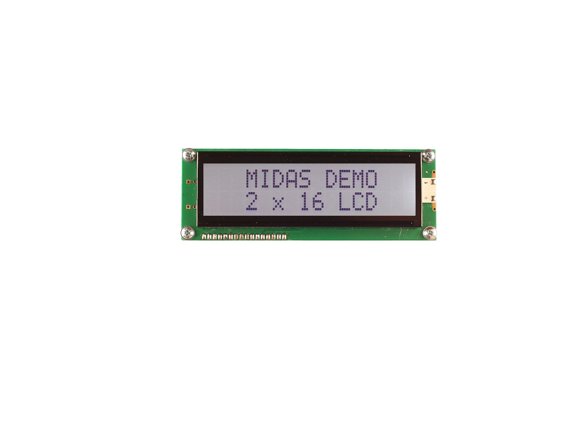 Midas MC21609AB6W-FPTLW3.3-V2 LCD LED LCD Monochrome Display, White on White, Black, 2 x 16