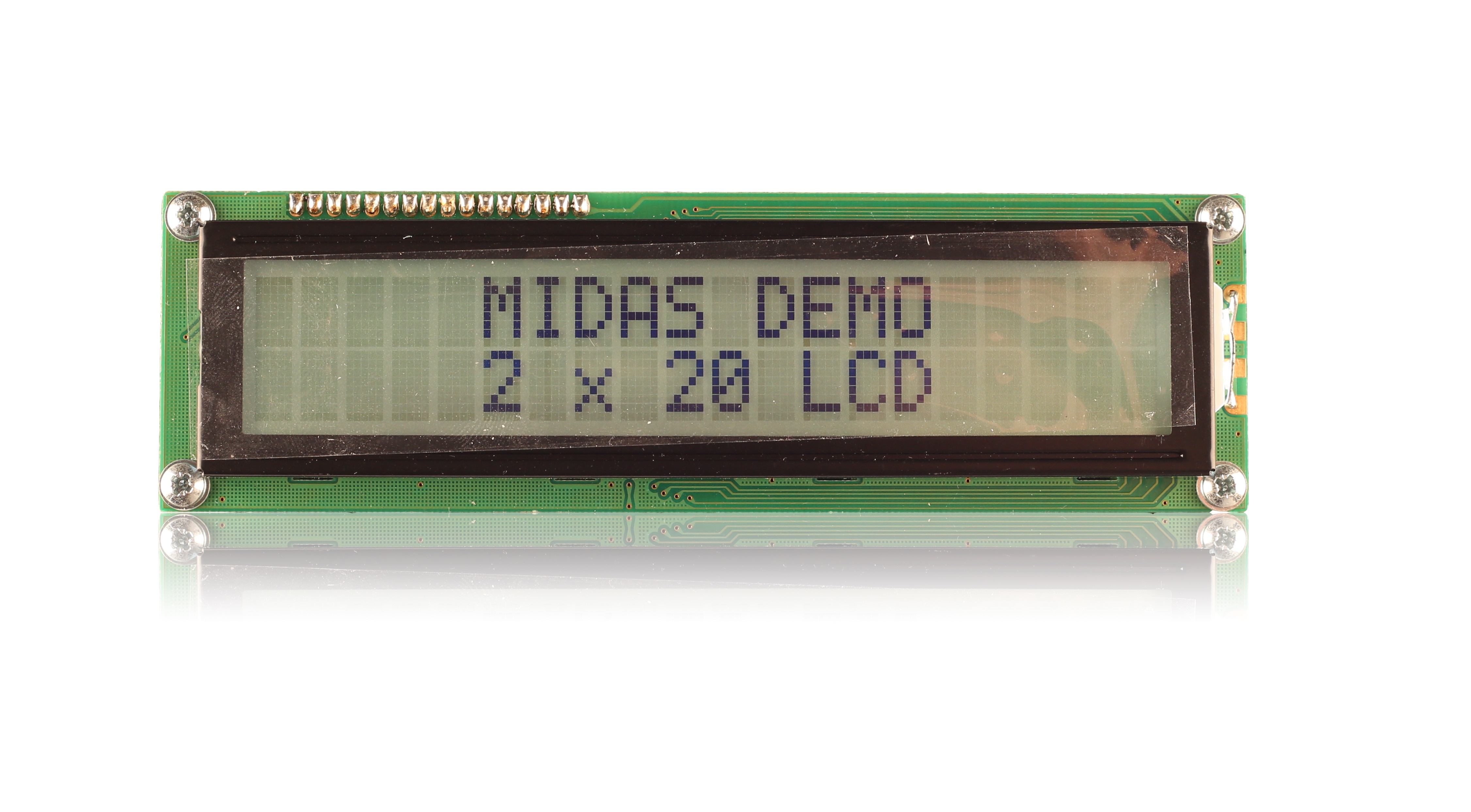 Midas MC22008B6W-FPTLW-V2 MC22008B6W Alphanumeric LED LCD Alphanumeric Display, White on, 2 x 20