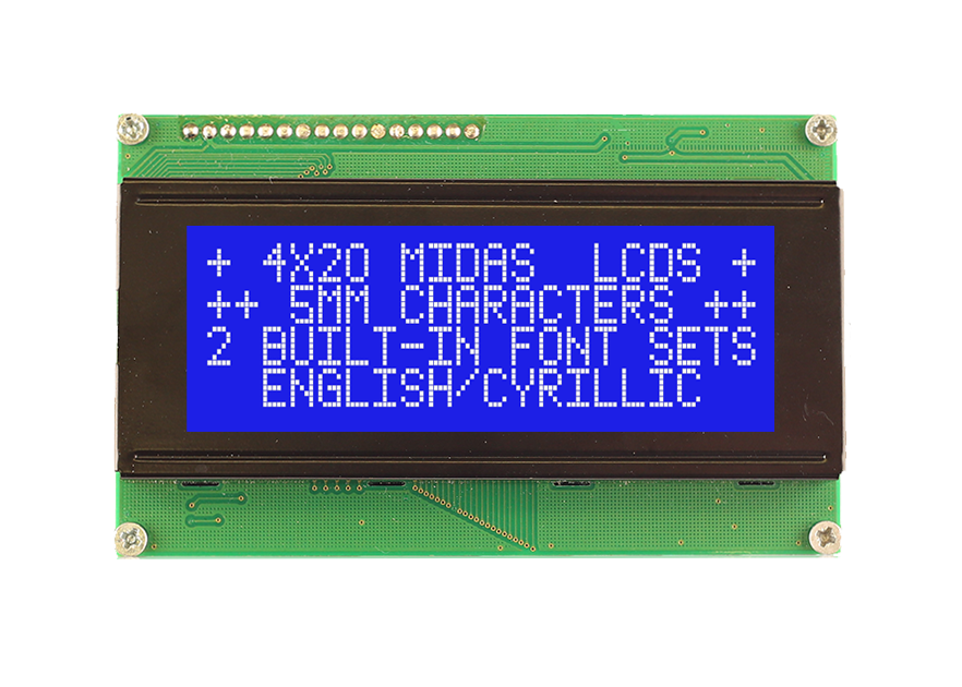 Midas MC42005A6WR-BNMLW-V2 MC STN LCD LED LCD Module, White on Green, Yellow