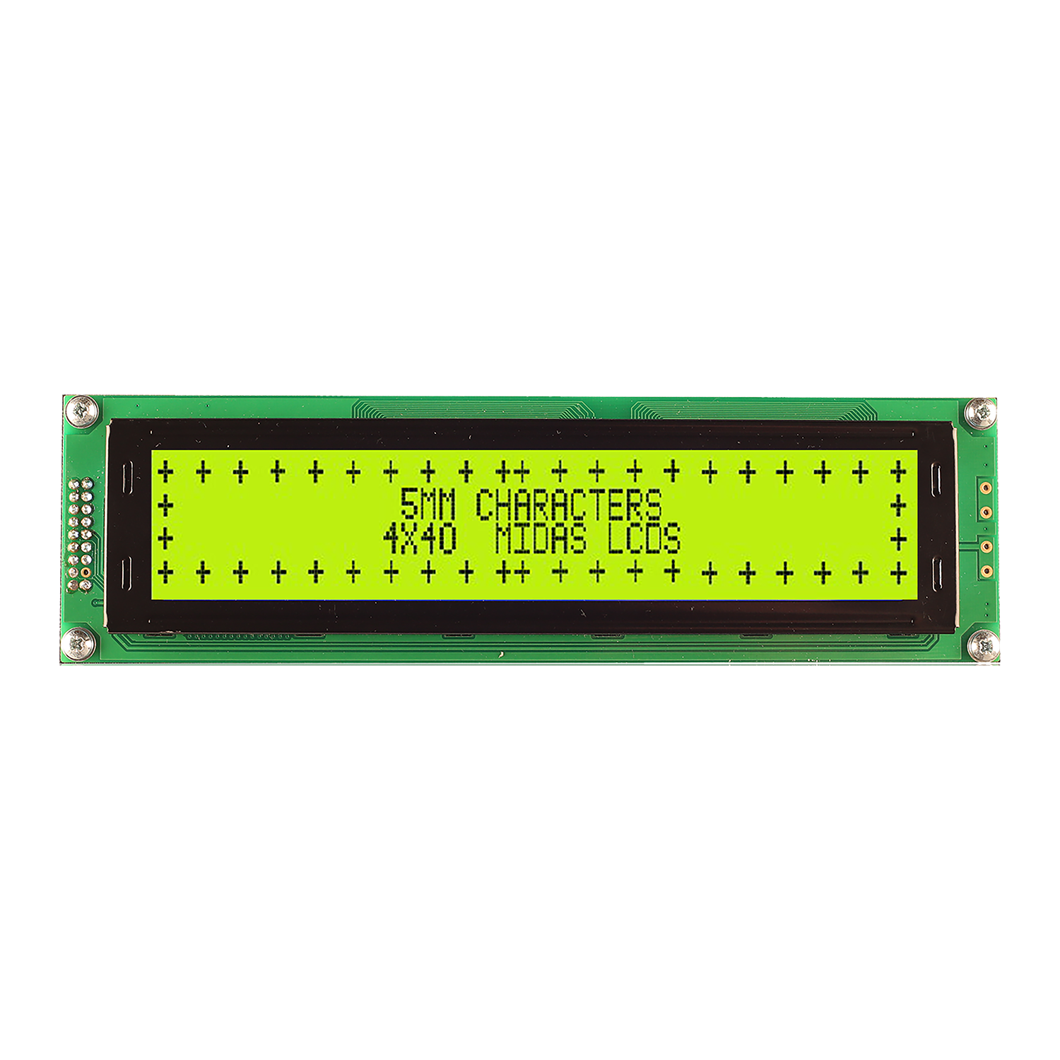 Midas MC44005A6W-SPTLYI-V3 MC STN LCD LED LCD Module, Black on Green, Yellow