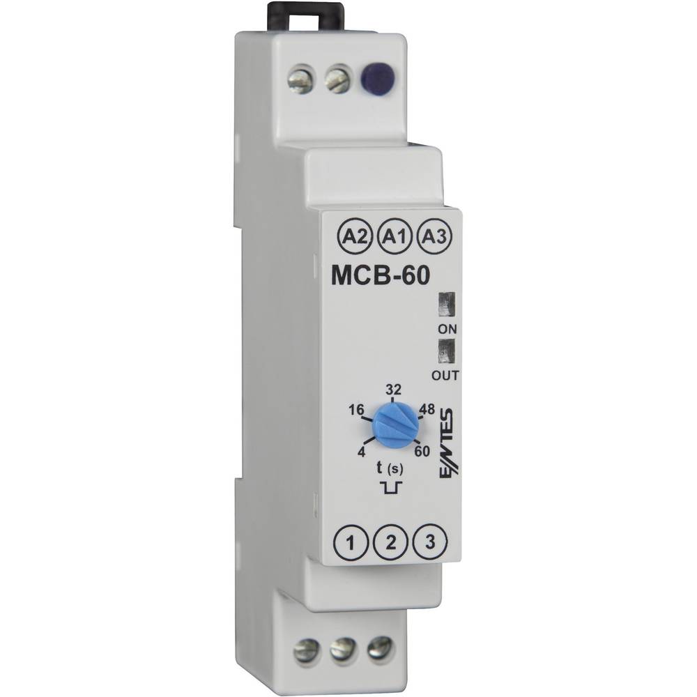 ENTES Miniature Circuit Breaker Series DIN Rail Timer Relay, 1-Contact, 12 to 240 V dc 12V ac, 240 V ac, 4 to 30 sec,