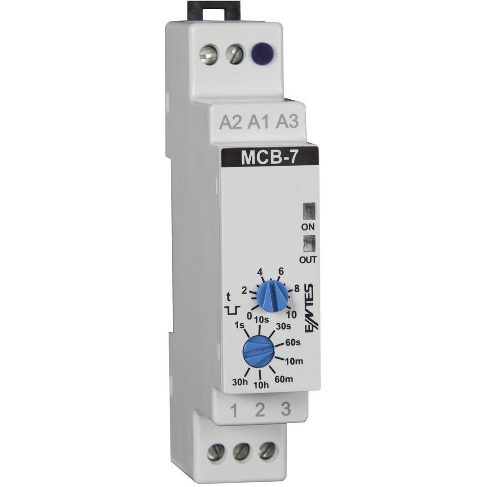 ENTES MCB Series DIN Rail Timer Relay, 1-Contact, 12 to 240 V dc V 24V ac, 240 V ac, 0.1 s to 30 h, 4-Function, 1 CO