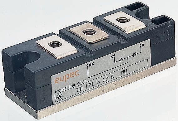 IXYS, Dual Thyristor Module 1200 V 5.08 kA, 130 A 150 mA 1.36 V 7-Pin