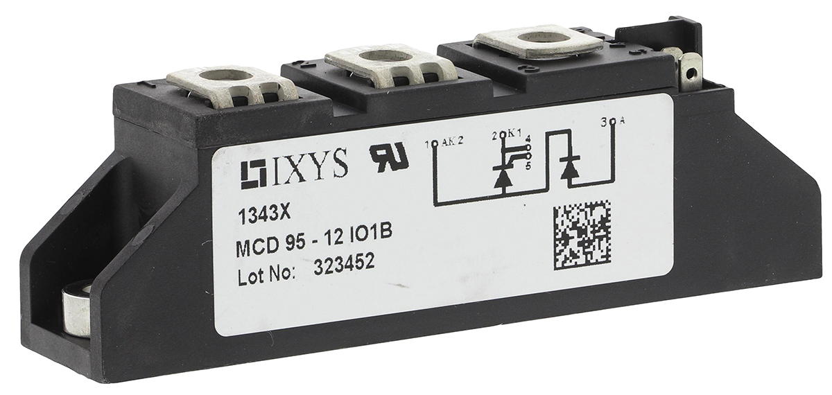 IXYS MCD95-12IO1B, Thyristor Module 1200 V 2.4 kA, 116 A 150 mA 1.5 V TO-240AA 5-Pin