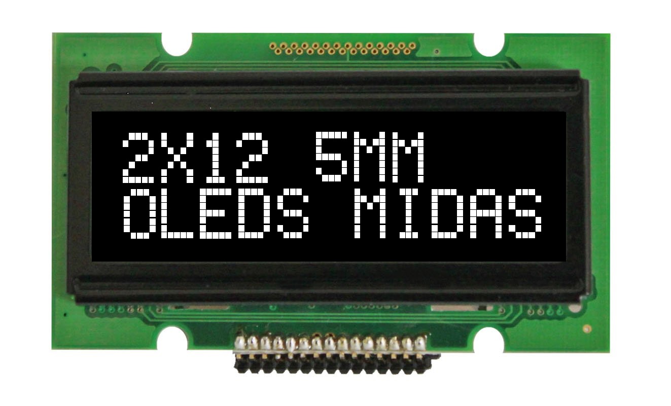 Midas 1.6 in Passive matrix White OLED Display COB Parallel