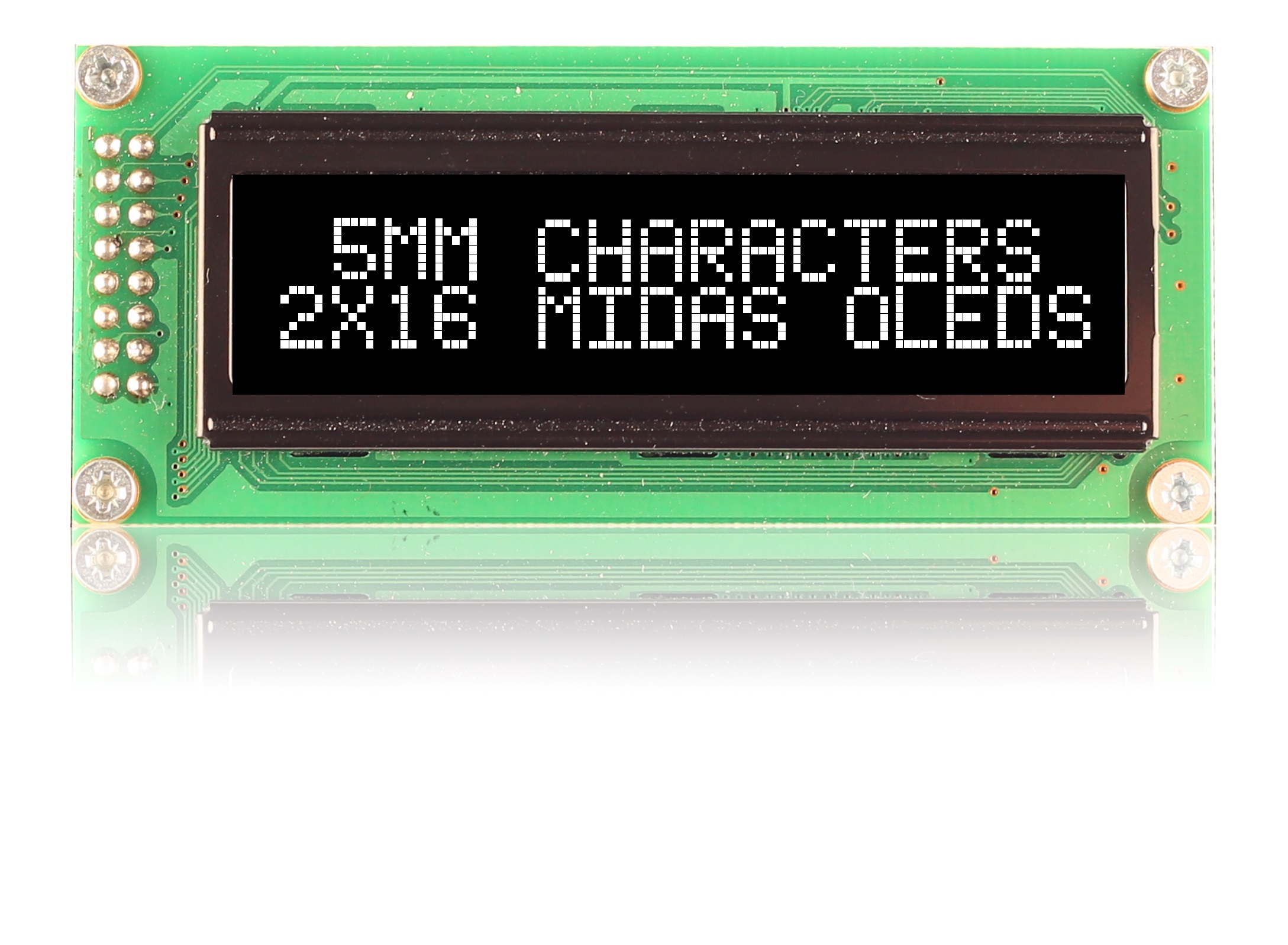 Midas White OLED Display 16 Characters x 2 line COB Parallel