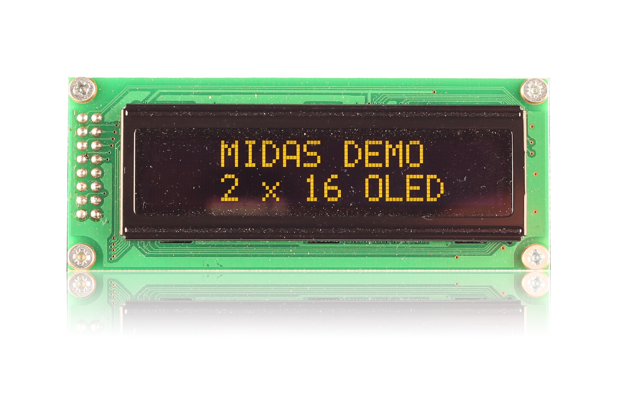Midas Yellow OLED Display 16 Characters x 2 line COB Parallel