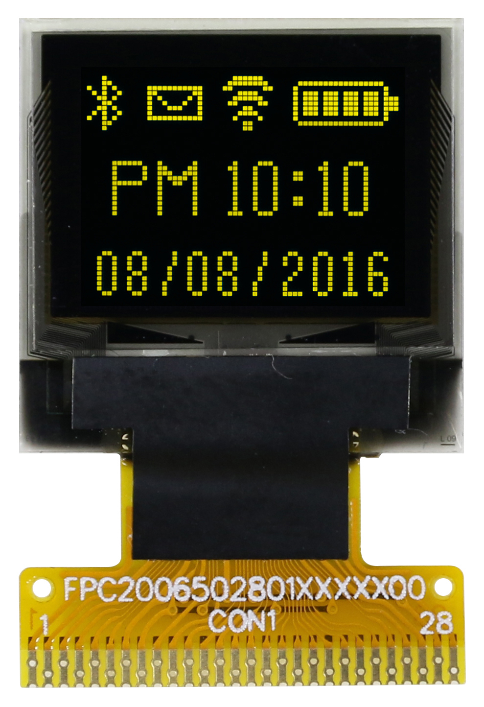 Midas 0.66 in Passive matrix Yellow OLED Display 64 x 32 pixel COT I2C, Parallel, SPI