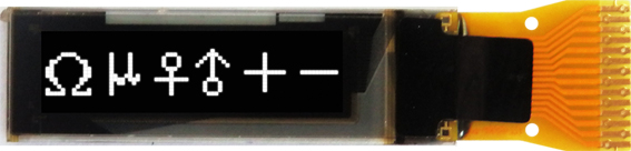Midas 0.69 in Passive matrix White OLED Display 96 x 16 pixel TAB I2C