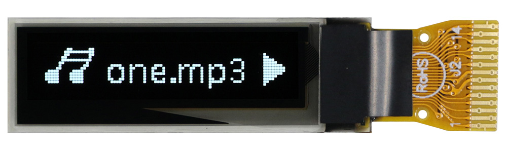 Midas 0.84 in Passive matrix White OLED Display 96 x 16 pixel COT I2C