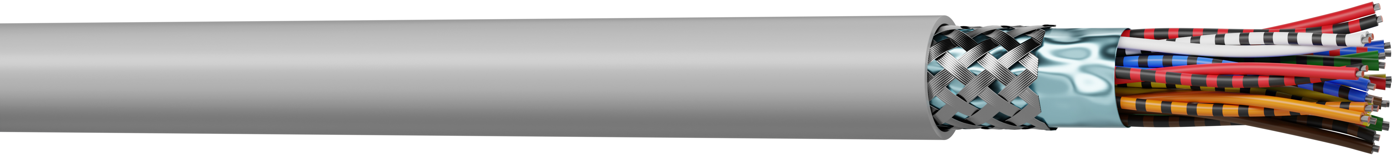 AXINDUS MP22E Control Cable, 24 Cores, 0.22mm², Screened, Grey Polyvinyl Chloride Sheath