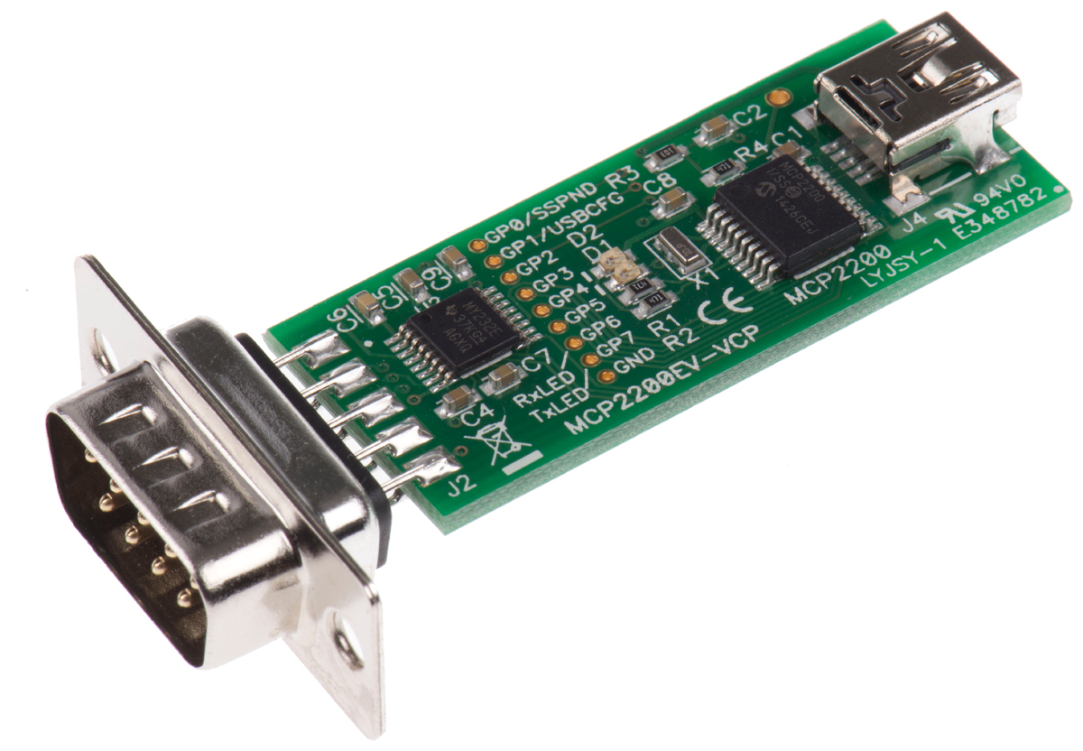 Microchip USB to RS232 MCP2200 Development Kit for MCP2200 12 MHz MCP2200EV-VCP