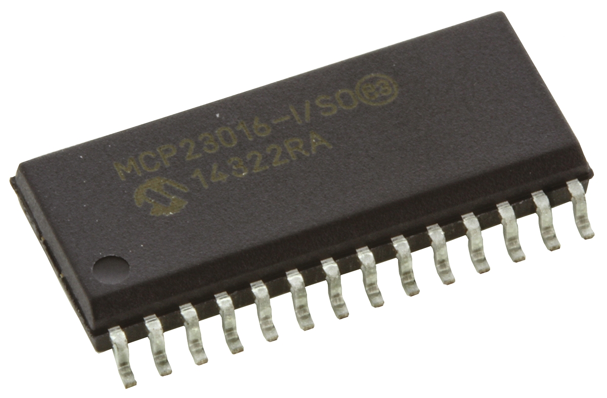 Microchip 16-Channel I/O Expander SOIC 28, MCP23016-I/SO