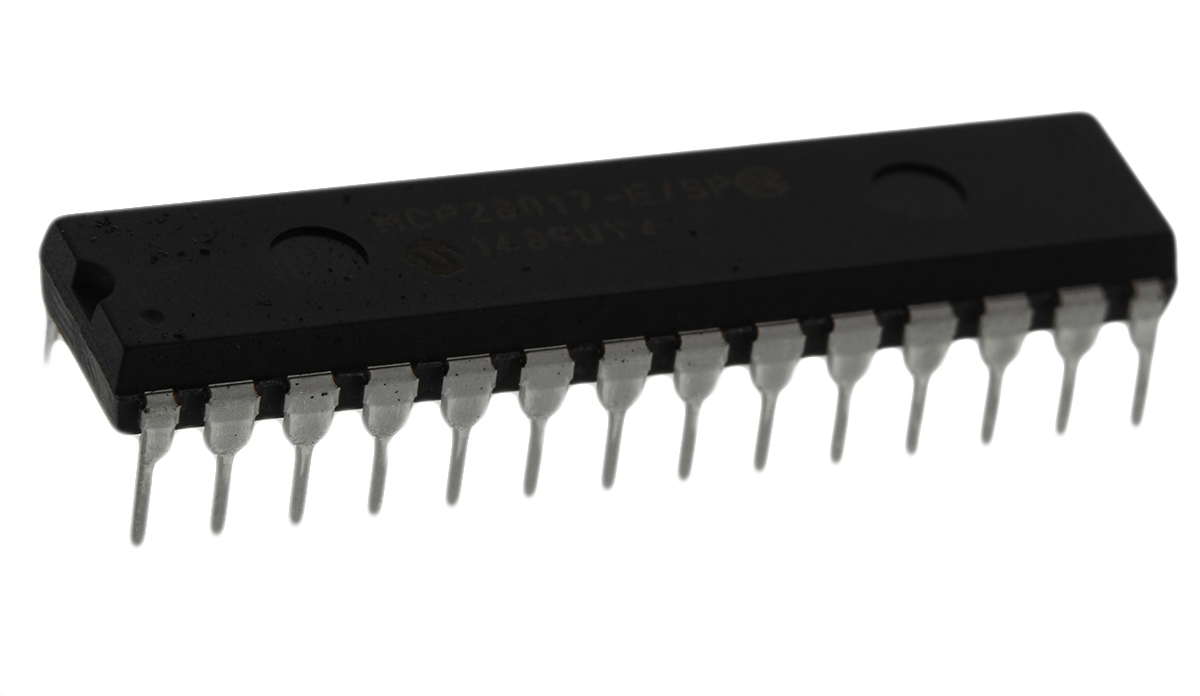 Microchip 16-Channel I/O Expander SPDIP 28
