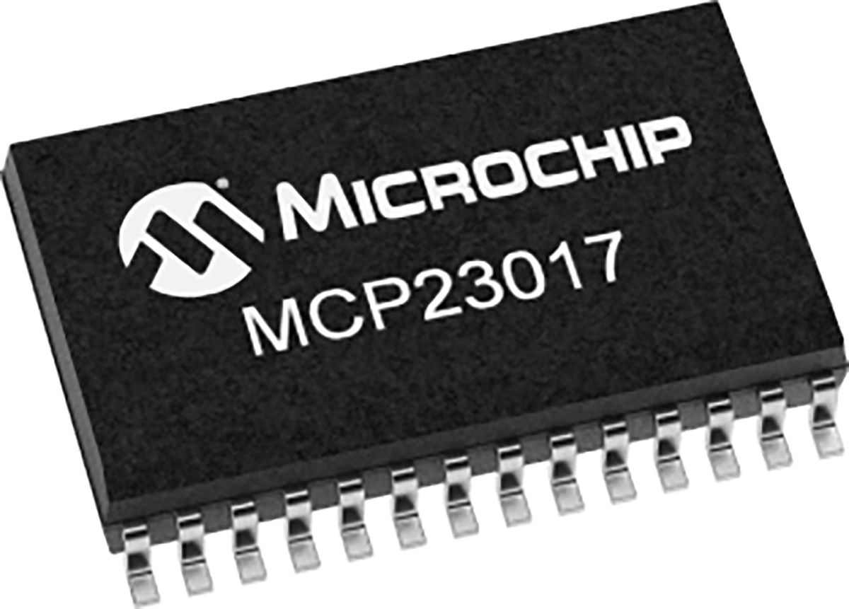Microchip 16-Channel I/O Expander SOIC 28, MCP23017T-E/SO