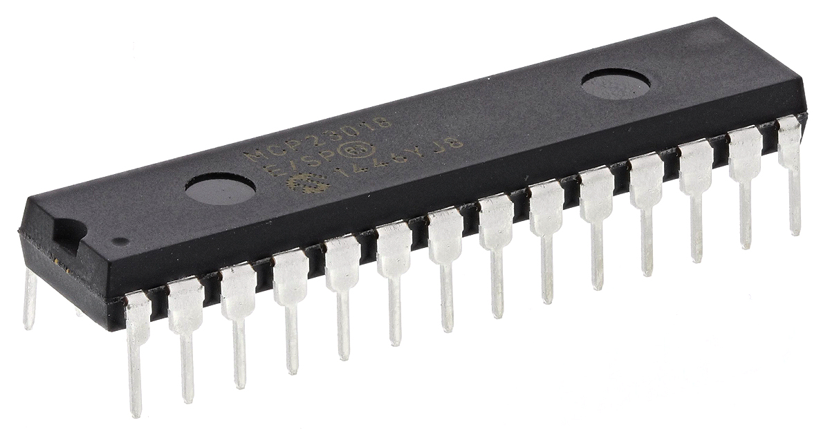 Microchip 16-Channel I/O Expander SPDIP 28, MCP23018-E/SP