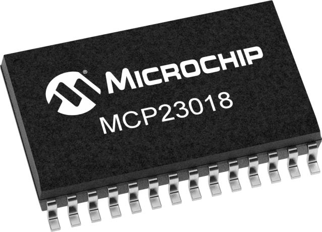 Microchip 16-Channel I/O Expander I2C SOIC 28, MCP23018T-E/SO