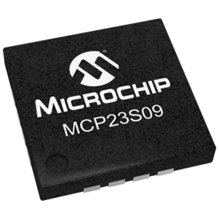 Microchip 8-Channel I/O Expander Serial-SPI QFN 16, MCP23S09-E/MG